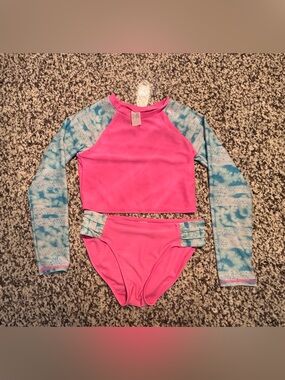 More Than Magic Pink and Blue Girls' Two-Piece Swim Set